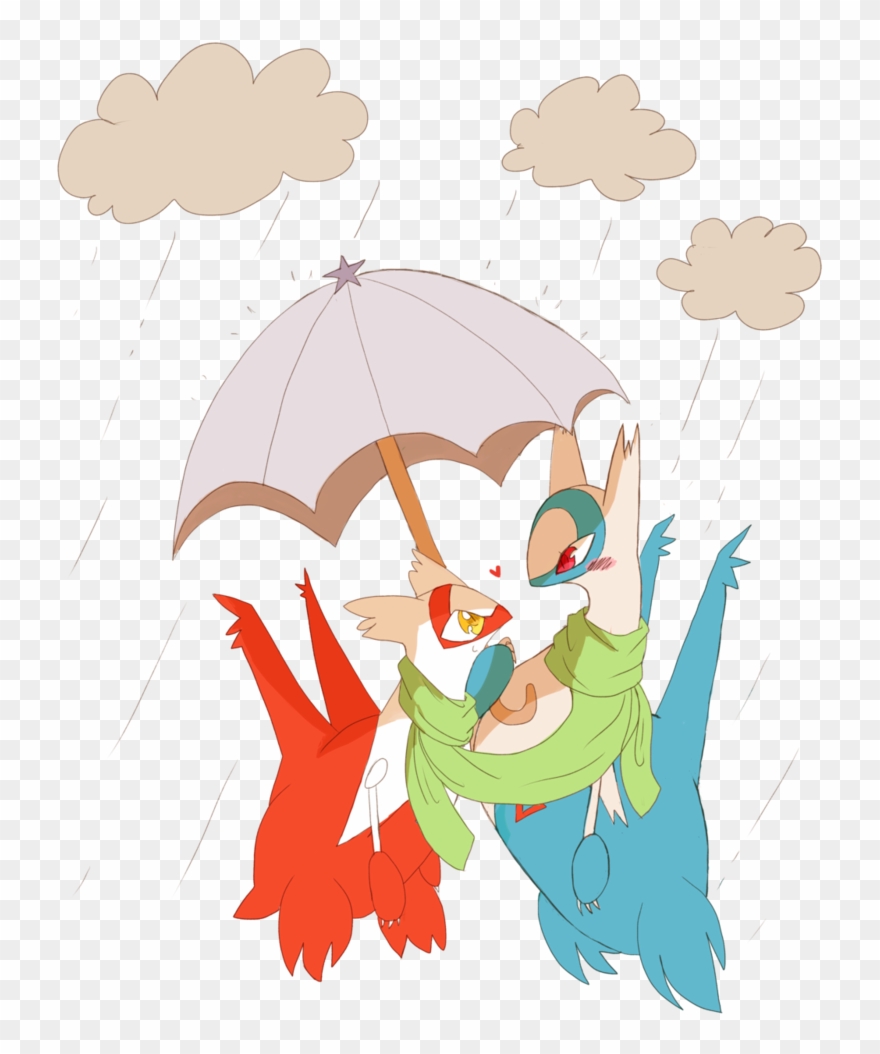 Latias And Latios W Umbrella Pokemon Pins, Pokemon Clipart