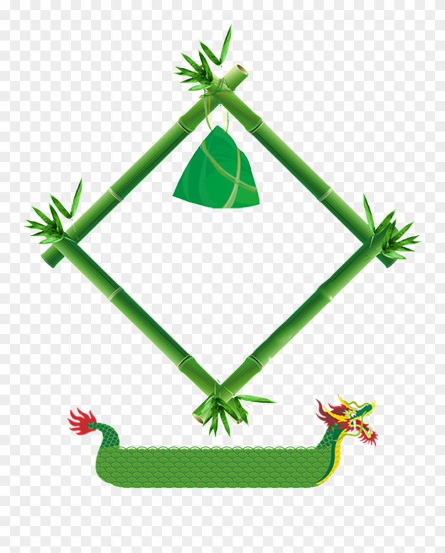 Bamboo Hand Painted Dumpling Dragon Boat Dragon Boat Clipart