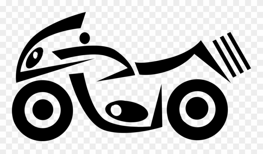 Vector Illustration Of Motorcycle Or Motorbike Motor Clipart