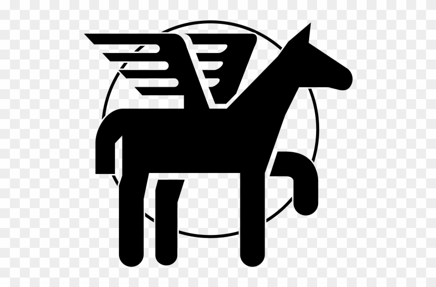 Pegasus Rubber Stamp Clipart