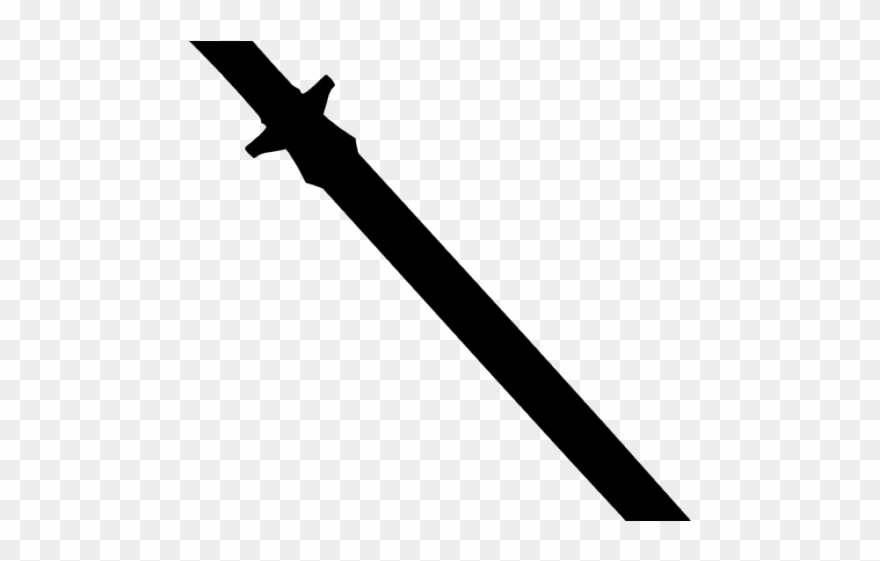 Monochrome Clipart Sword - Png Download