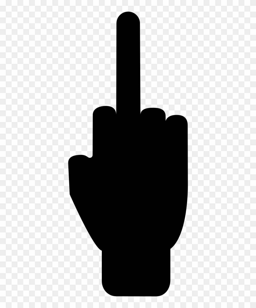 Middle Finger Up Of Filled Hand Shape Comments Clipart