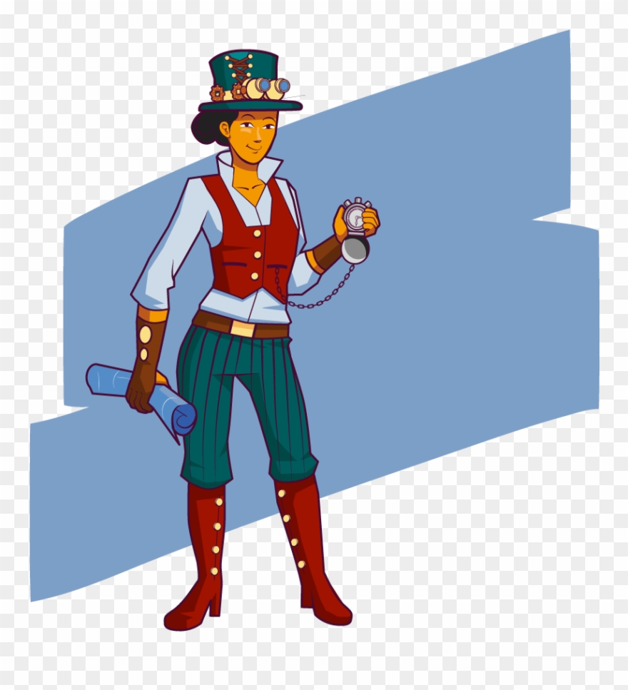 Steampunk Character Concept Art Evi Clipart