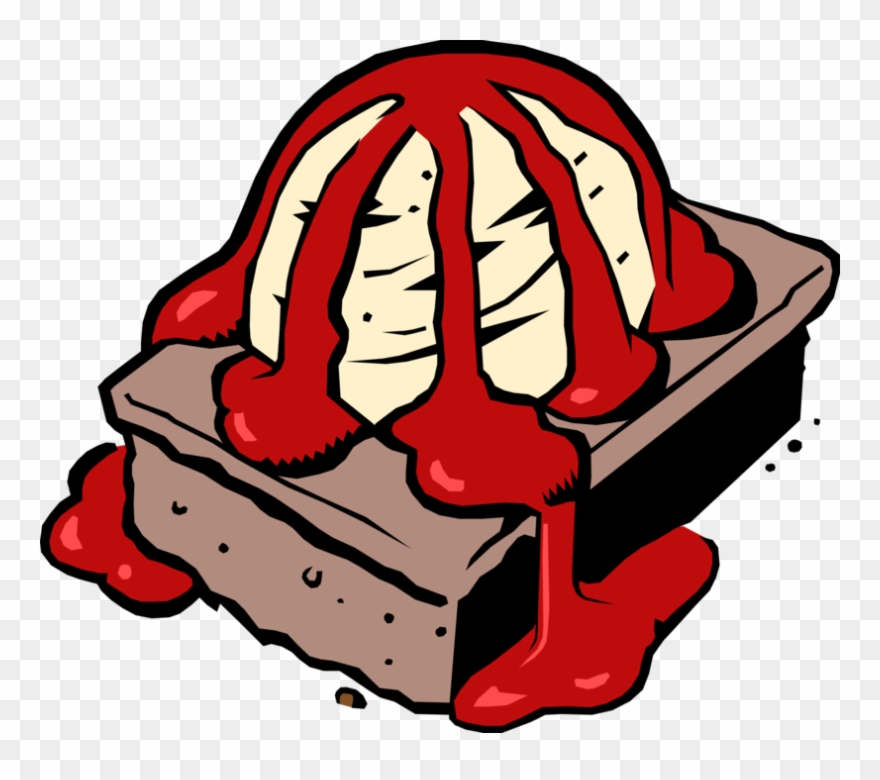 Vector Illustration Of Sweet Chocolate Dessert Brownie Clipart