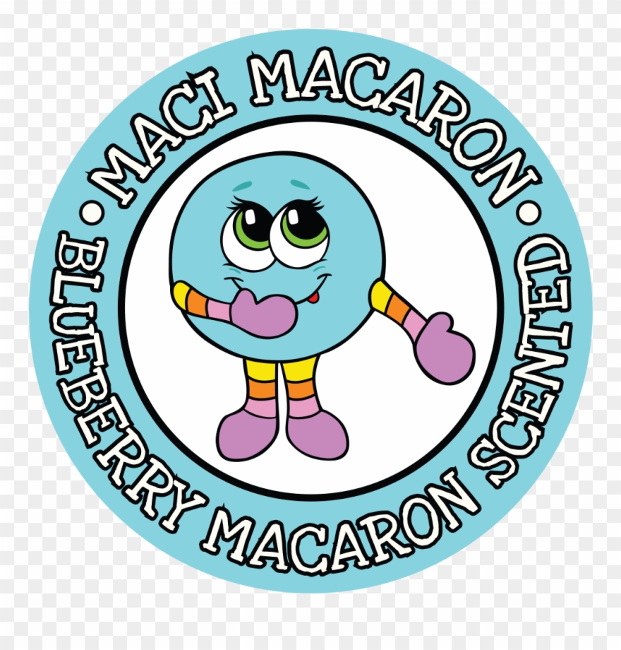 Blueberry Macaron Whiffer Stickers Scratch 'n Sniff Clipart