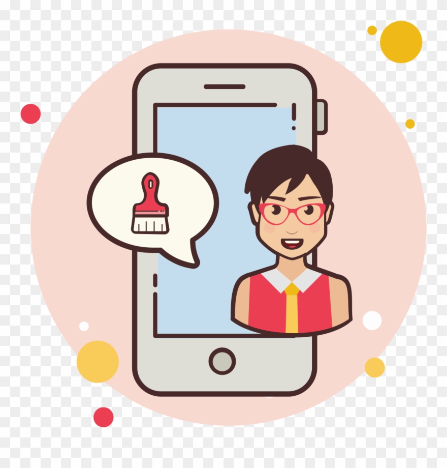 Phone Paint Brush Icon Clipart