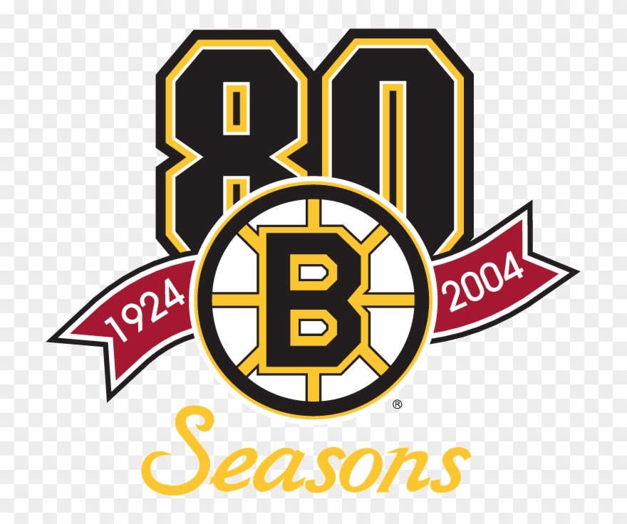 Boston Bruins Anniversary Logo Clipart