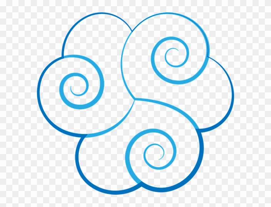 Cloud, Celtic, Blue, Illumination, Triskell, Symbol Clipart