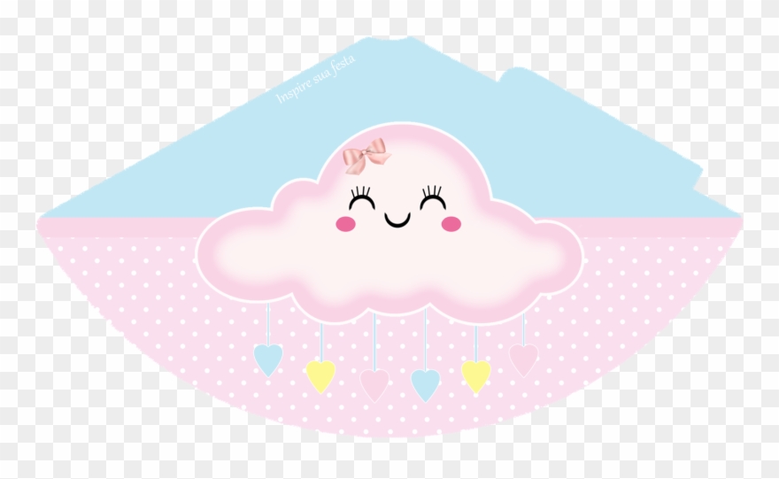 Cajas De Lluvia De Bendiciones En Rosa Y Celeste Para Clipart