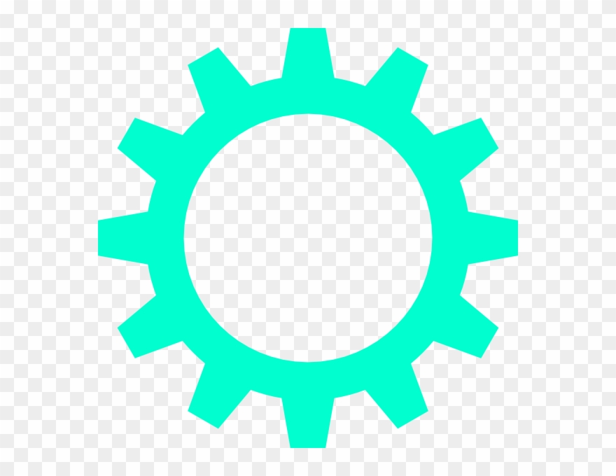 Turquoise Cogwheel Svg Clip Arts 600 X 600 Px - Png Download