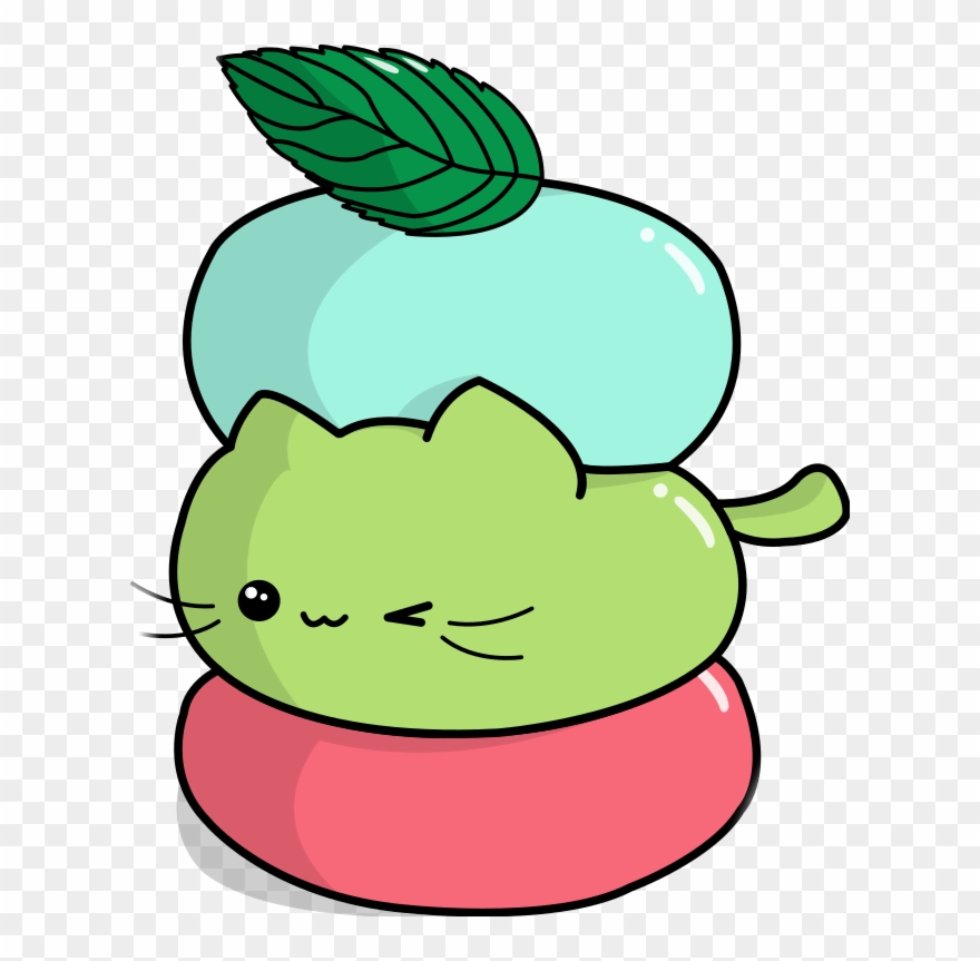 Mochi Cat Neko Kitty Chibi Weeb Cake Japan Clipart