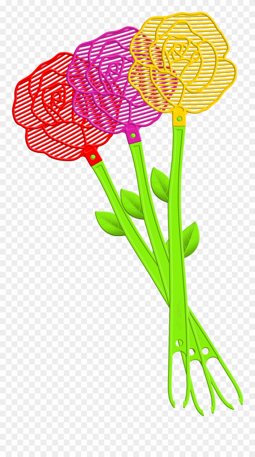 Bros Flower Fly Swatter Clipart