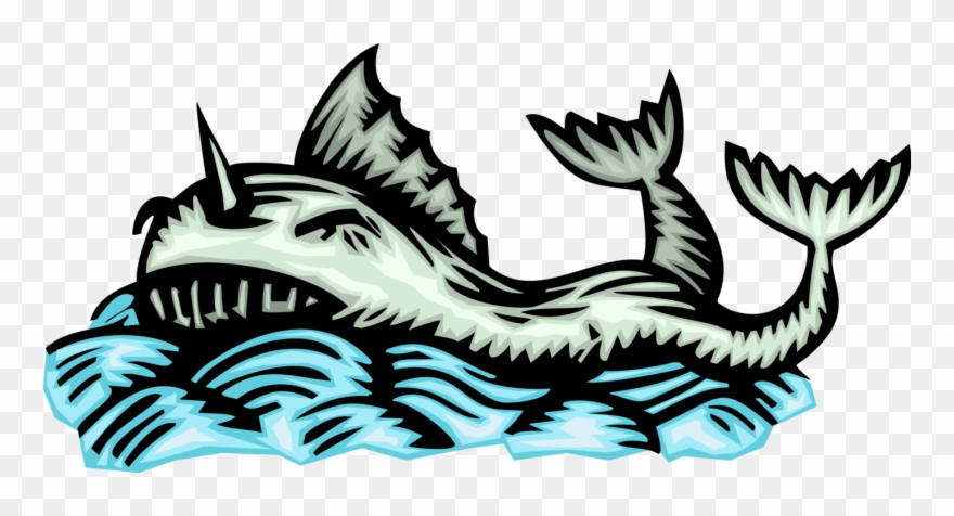 Vector Illustration Of Oceanic Mythological Sea Creature Clipart
