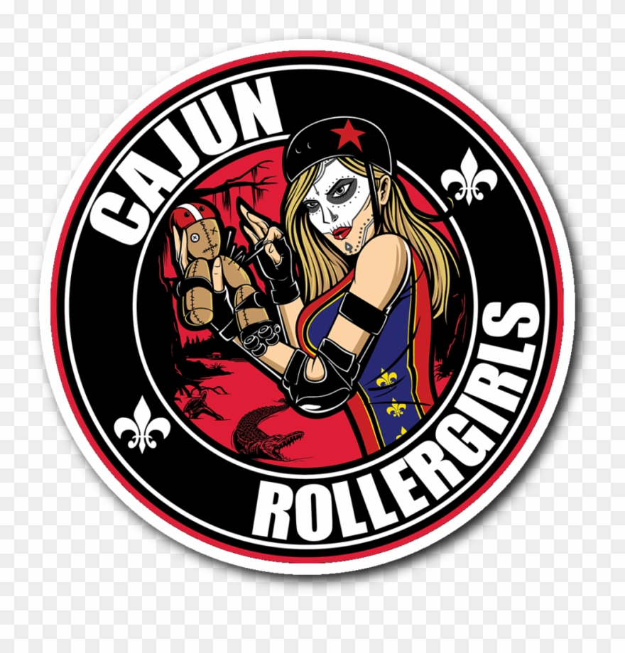 Cajun Roller Girls Sticker Clipart