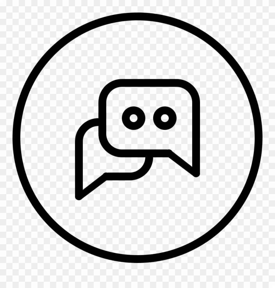 Chat Button Outline Clipart