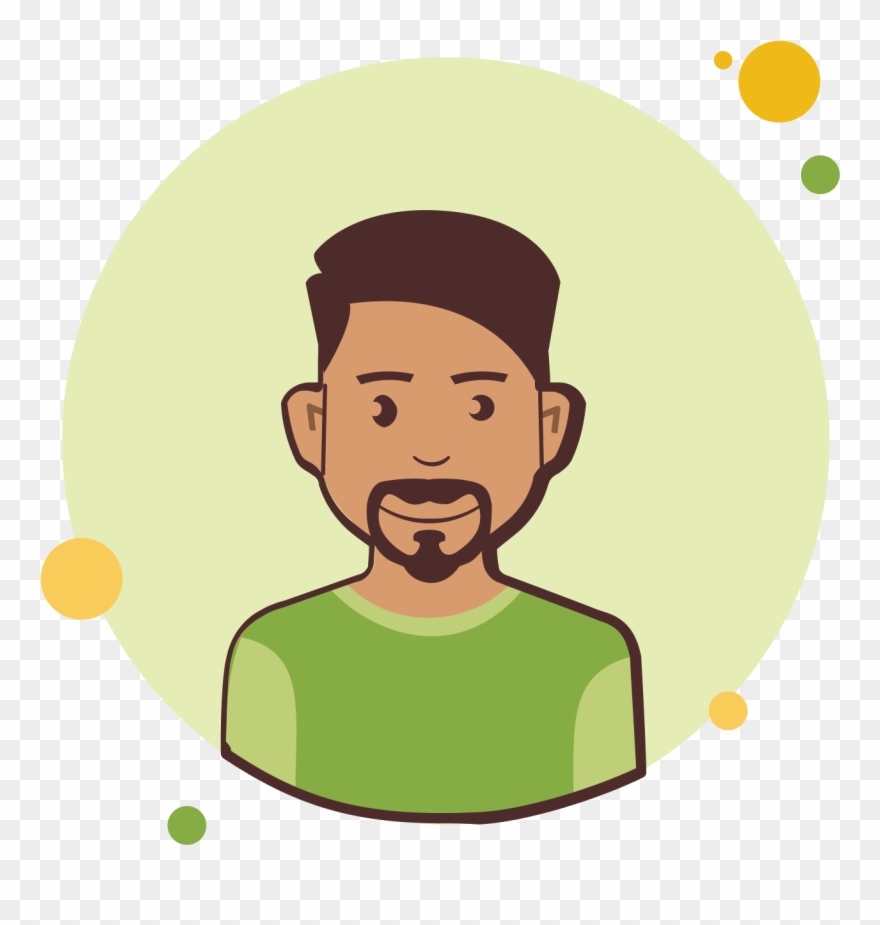 Homem, Com, Bigodes, Em, Verde, Camisa Icon Clipart