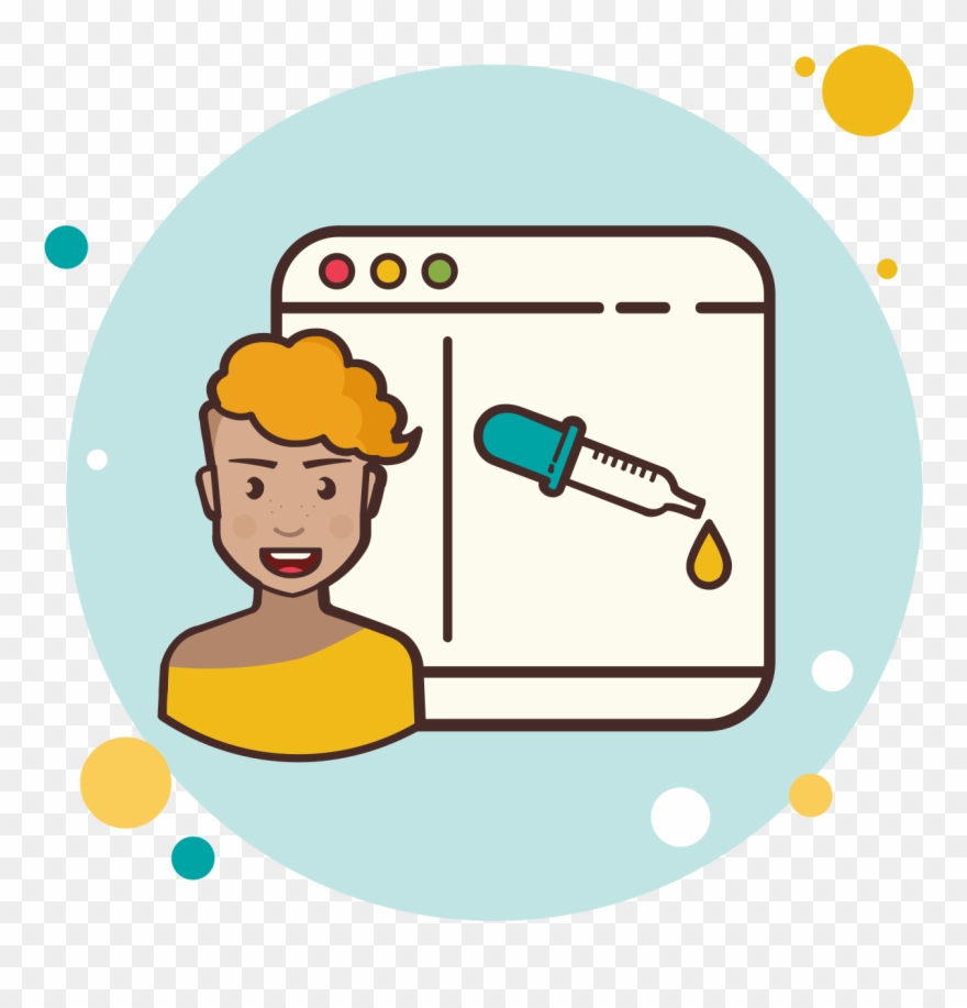 Lady Window Paint Dropper Icon Clipart