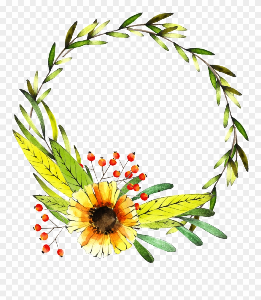 Flower Yellow Foliage Transparent Decorative Clipart