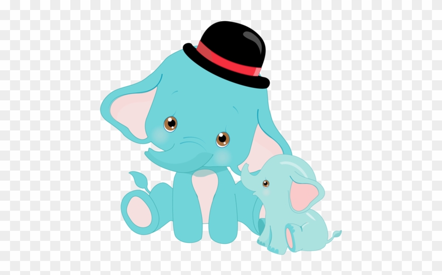 Sublimation Transfer Animal Baby Blue Elephant With Clipart