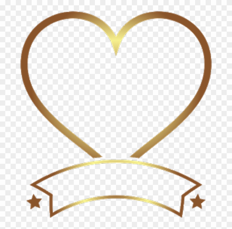 Heart Coração Gold Golden Ouro Dourado @lucianoballack Clipart