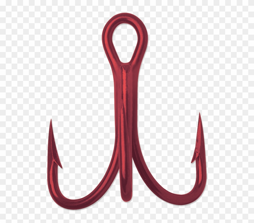 Vmc 9626 O'shaughnessy Treble 4x Tin Red Treble Hook Clipart