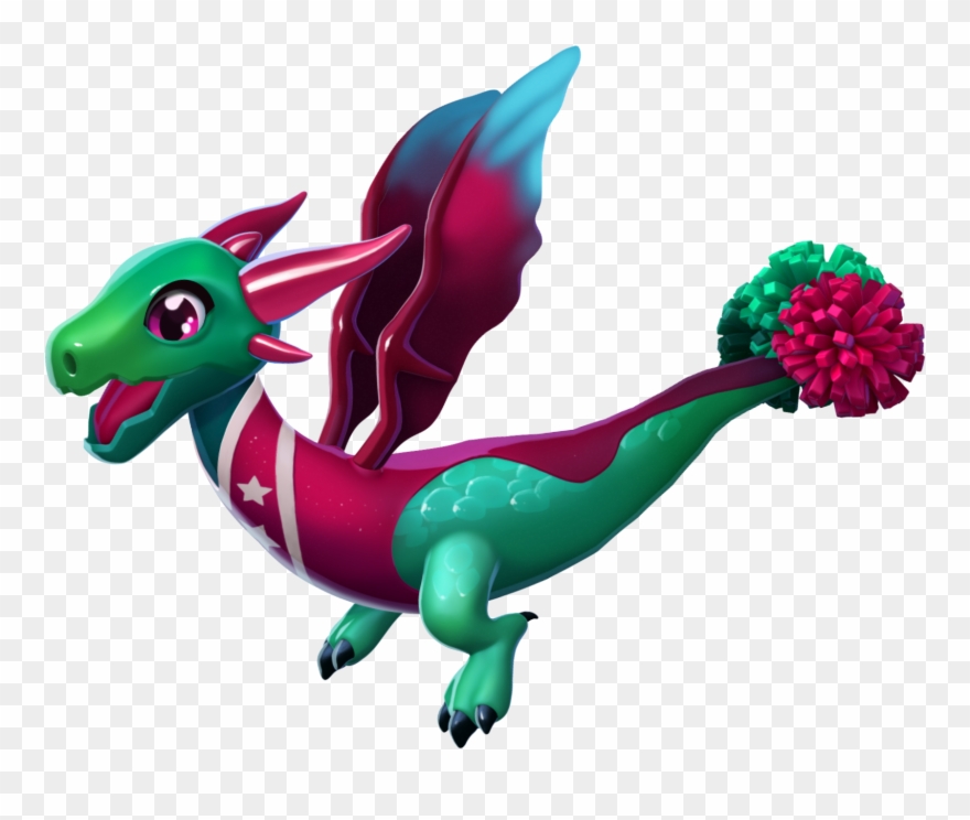 Cheerleader Dragon Clipart