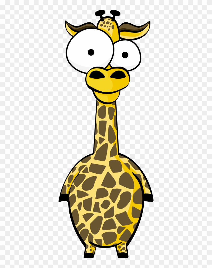 Funny Cartoon Giraffe With Big Eyes Clipart