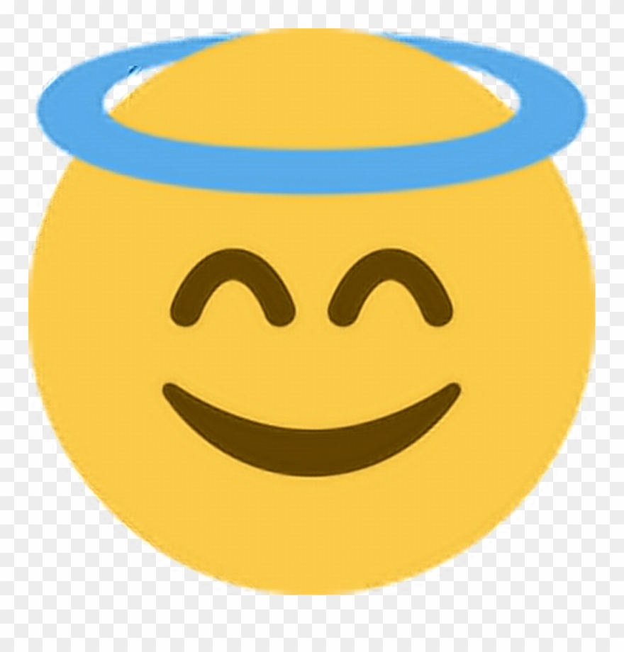 Clipart Free Stock Smile Happy Halo Emoticon Face Expression - Png Download
