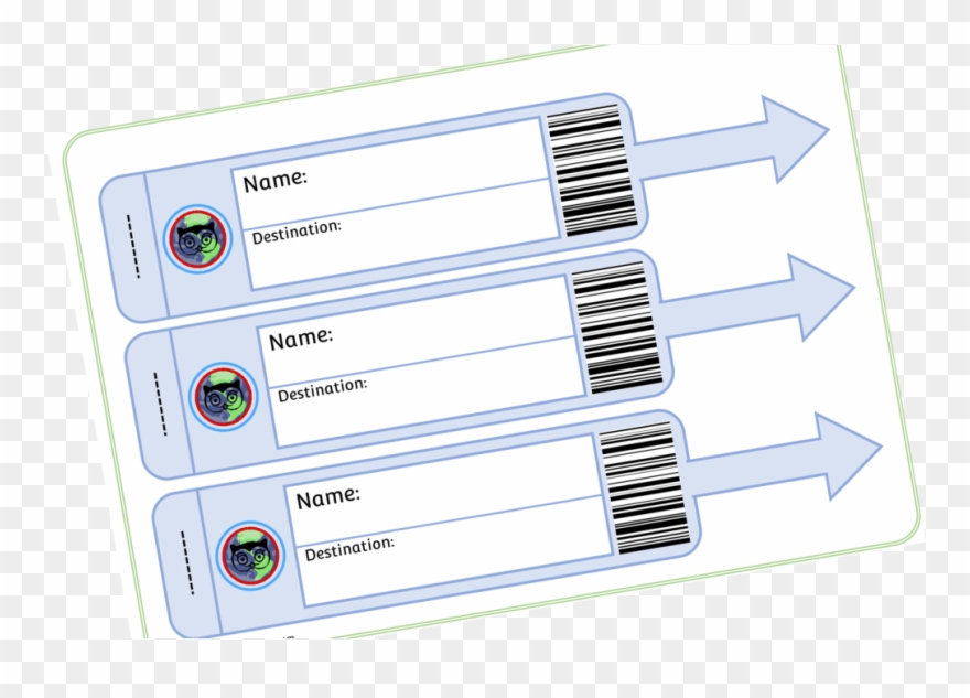 Free Luggage Tags Printable Role-play Template/writing Clipart