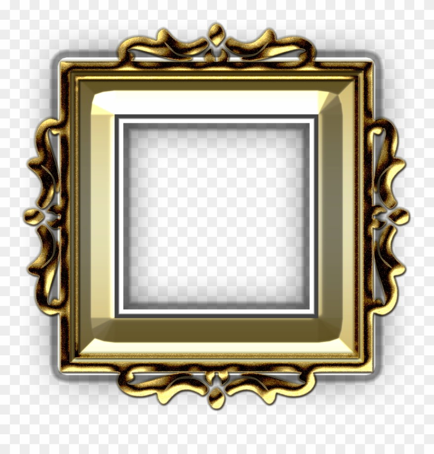 Brass Square Frame Clipart