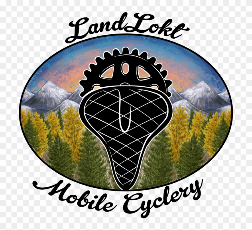 Digitally Painted Bicycle Business Logo Clipart