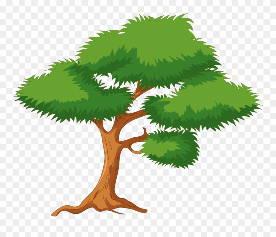 Green Cartoon Tree Png Clip Art Transparent Png 2513729