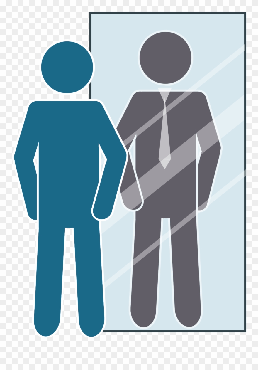 Man In Front Of Mirror Clipart