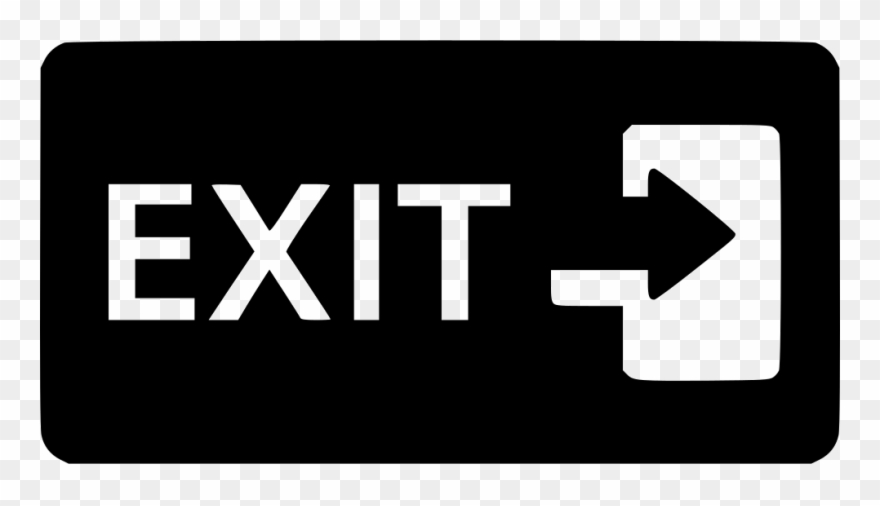 Exit Sign Wayfinding Fire Door Emergency Svg Png Icon Clipart