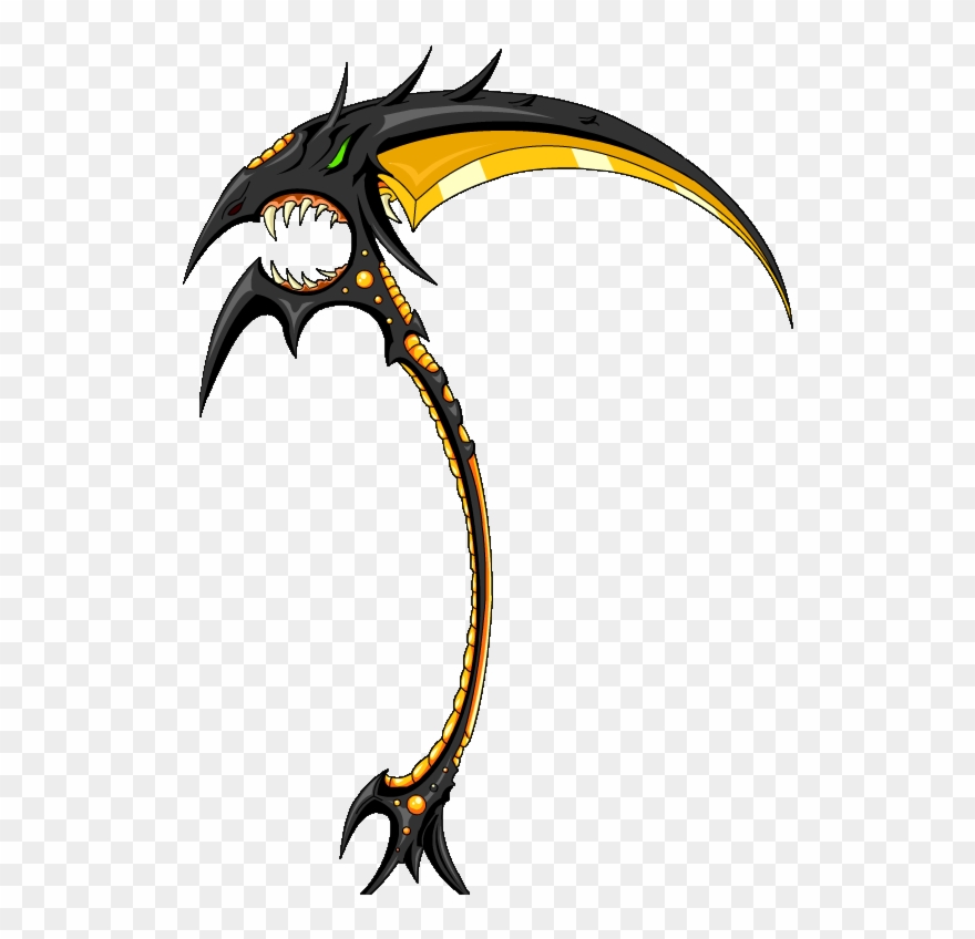 Gold Ebil Scythe Clipart