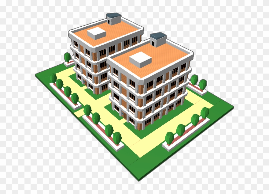 A Small Apartment Complex Clipart