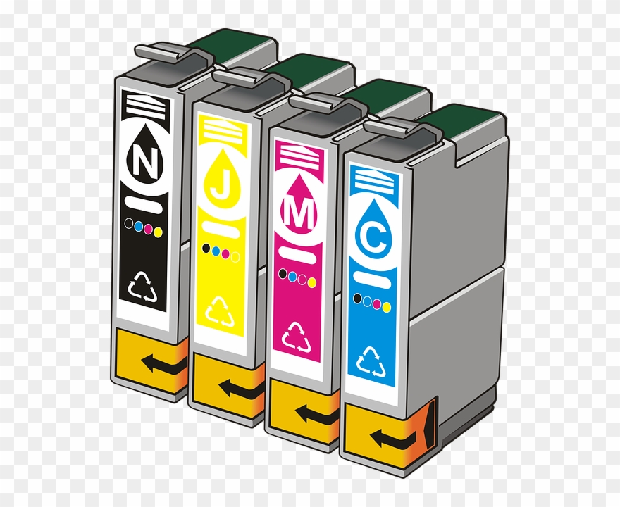 Cartridges, Ink, Cmyk, Cyan, Magenta, Yellow, Black Clipart