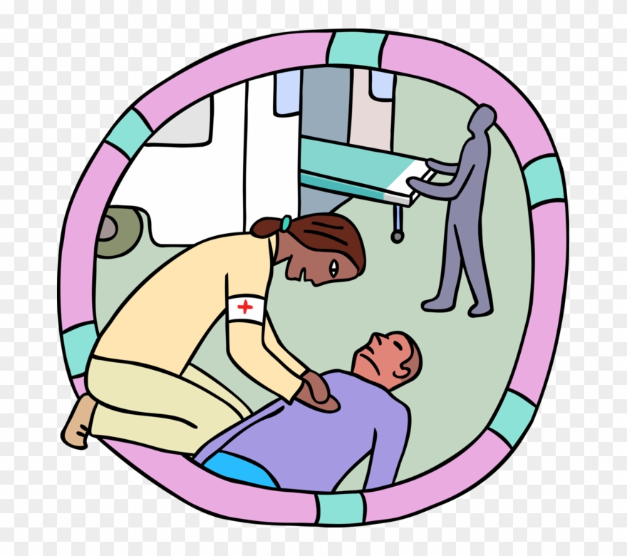 Vector Illustration Of Patient Receives Cardiopulmonary Clipart