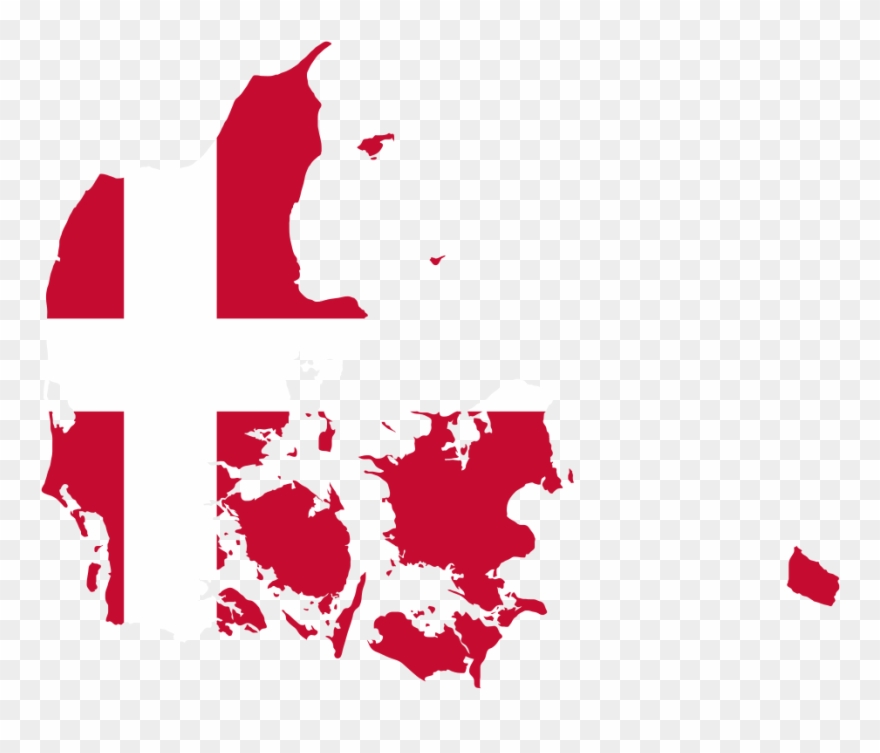 Denmark Map Flag Clipart