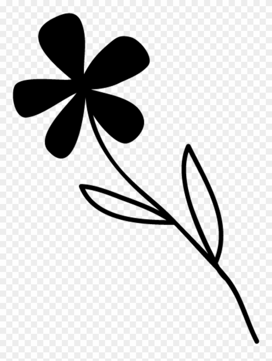 Stunning Flores En Blanco Y Negro Elemento De Diseo Clipart