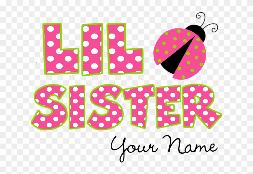 Little Sister Ladybug Pink T Clipart