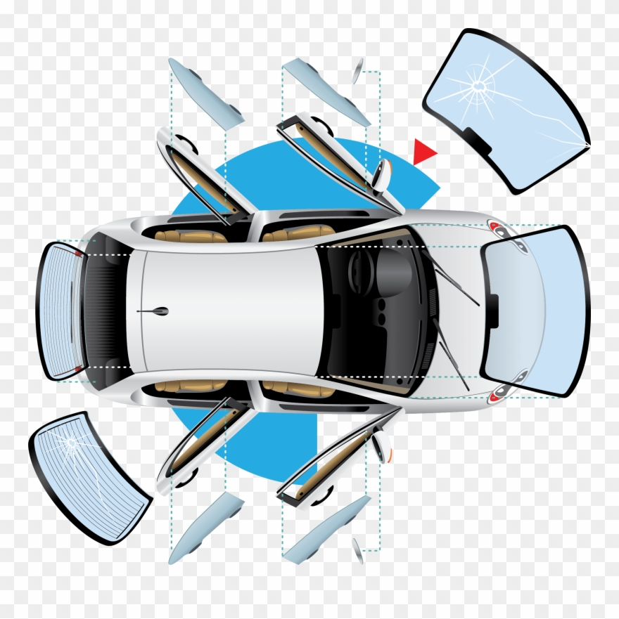 Cracked Windshield Clip Art - Png Download