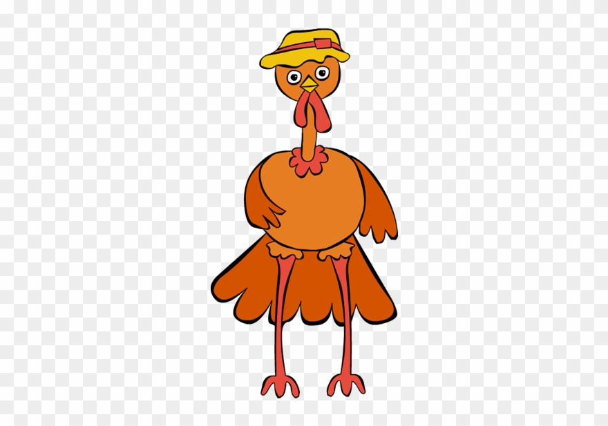 Clip Art Thanksgiving Turkey Old Standing Hat - Png Download