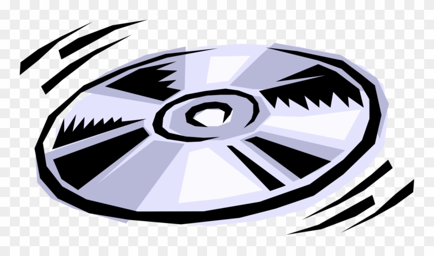 Vector Illustration Of Cd Rom Compact Disc Or Dvd Disk Clipart