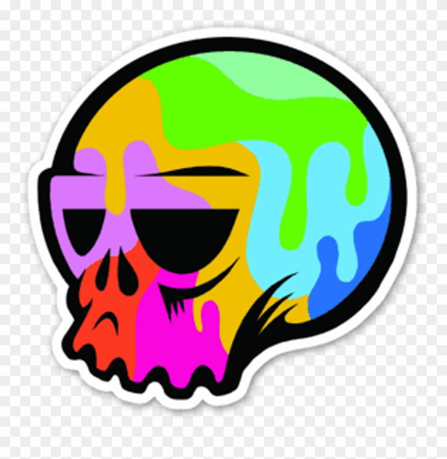 Pop Art Skull Sticker Clipart