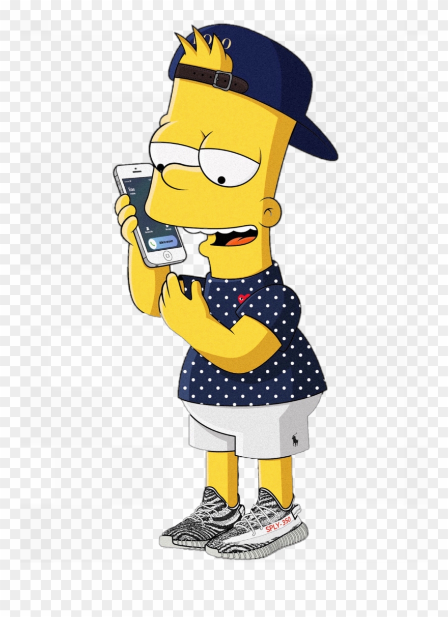Bart Simpson Iphone Yeezy Simpsons Rich Supreme Money Clipart