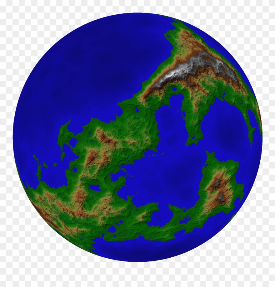 One Hemisphere Of The World Of The Chained Adept Clipart