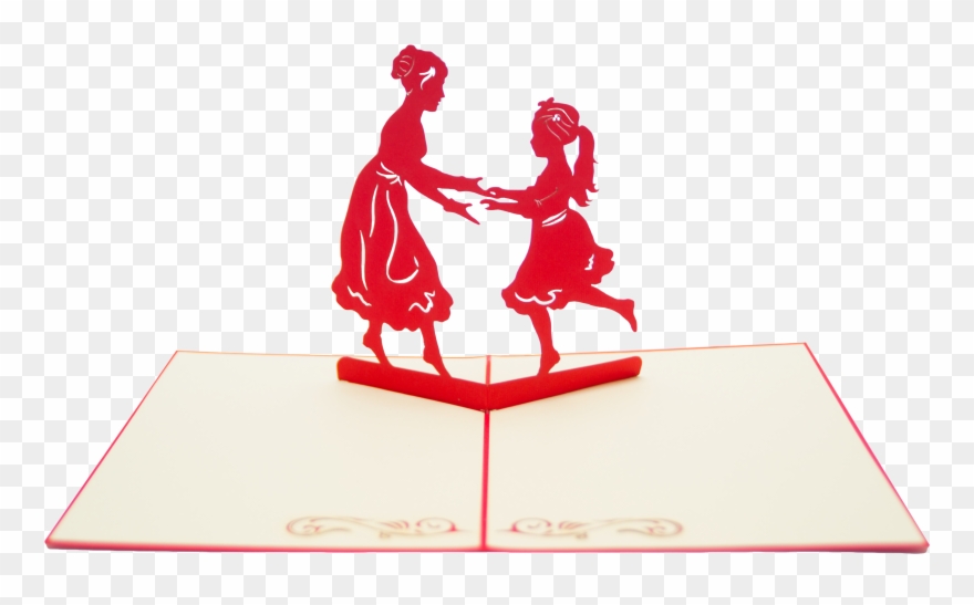 Mothers Day Stroll Pop Up Card Clipart