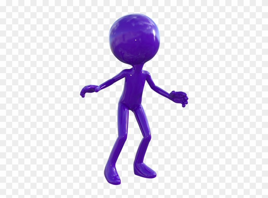 Careful, Watch Out, Attention, Caution, Purple Man, Clipart
