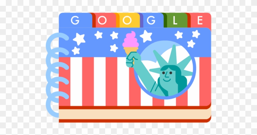 Google July Fourth Doodle Clipart